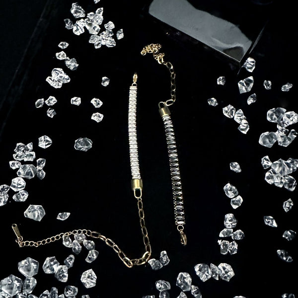 Couple super fairy row diamond bracelet, colored diamond bracelet, extravagant bracelet, unisex.