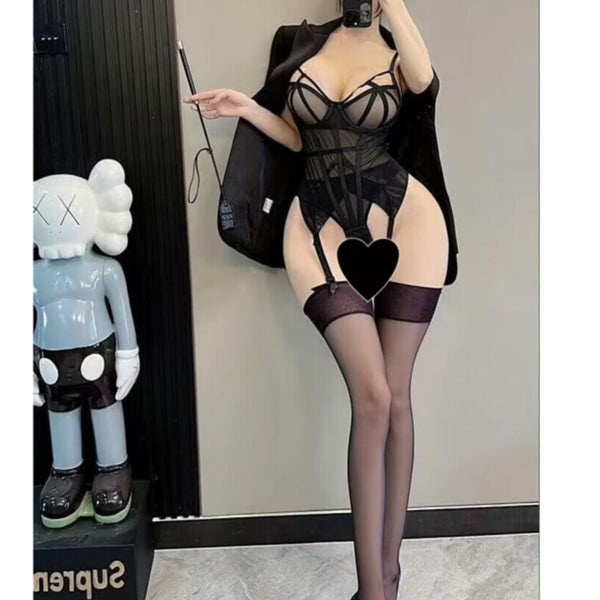 Sweet and spicy style fashion foreign style high-end hollow onesie Spice girls sexy corset gathering suspender onesie summer