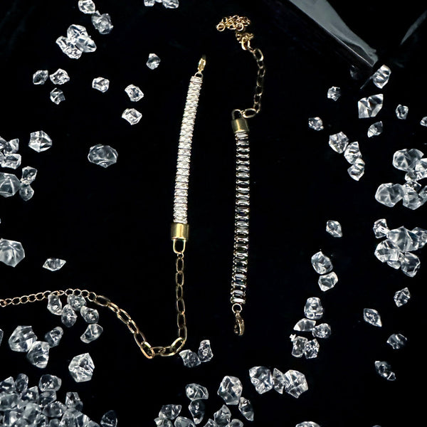 Couple super fairy row diamond bracelet, colored diamond bracelet, extravagant bracelet, unisex.