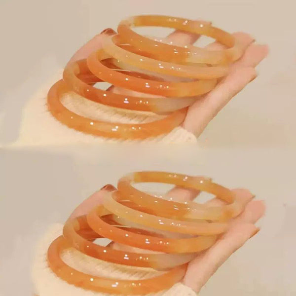 Glass Dingdang Imitation Jade Bracelet Rose Ancient Style Accessory Step-by-Step Sound Bestie Bracelet