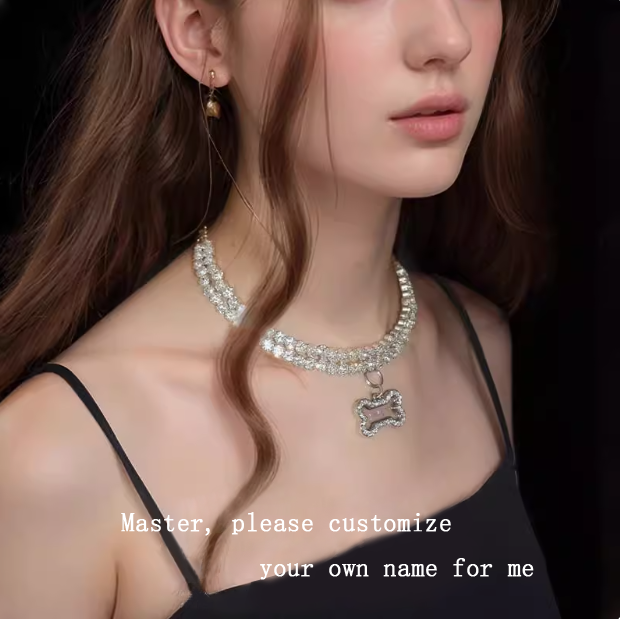 Personalized Customized Necklace NameFull water diamond fairy charm necklace