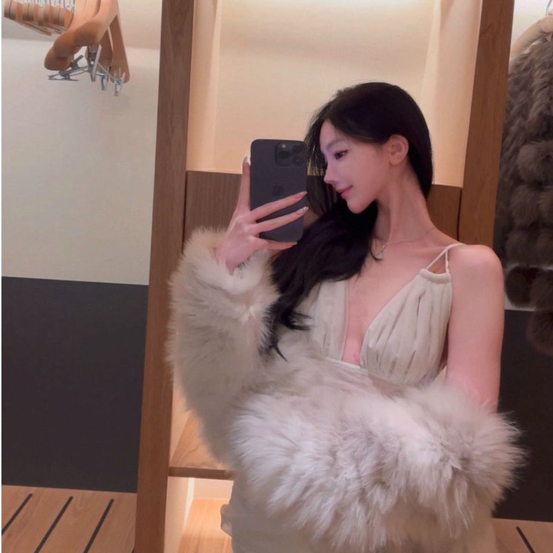 Maoqiu niche design fur coat