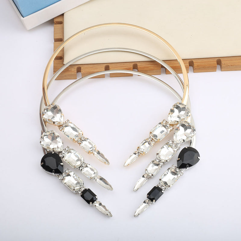 European and American Retro Heavy Craft Gorgeous Fox Necklace Full Zircon Evening Dress Accessory Chain Light Luxury Clavicle Chain Choker for Women