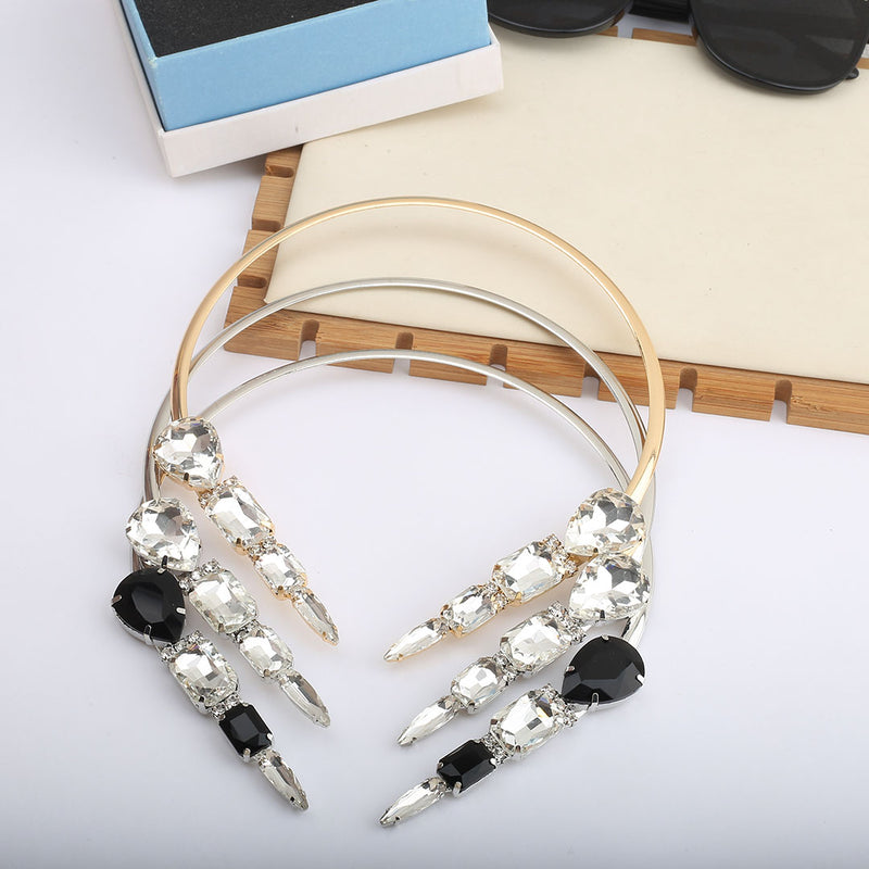 European and American Retro Heavy Craft Gorgeous Fox Necklace Full Zircon Evening Dress Accessory Chain Light Luxury Clavicle Chain Choker for Women