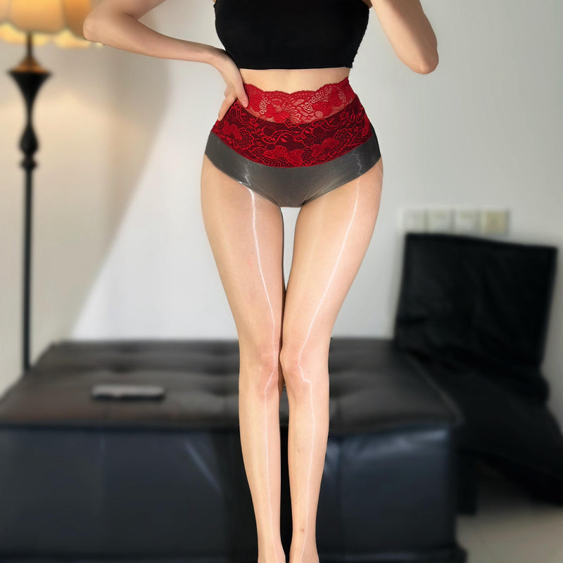 sw74 [Aurora Butterfly Lace High Waist Seamless Pantyhose] Ultra-thin Silky Feel Summer Sexy