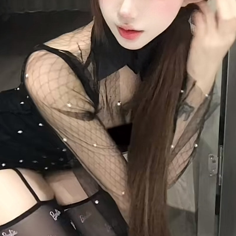 Pure Desire Style Sexy Hot Girl Black Over-the-Knee Socks Women Thin High Tube Socks Cute Age-Reducing Thigh Socks Long Tube Socks
