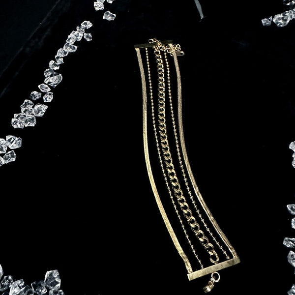 ins style couple wrist expensive tassel chain bracelet thousand gold wind bracelet