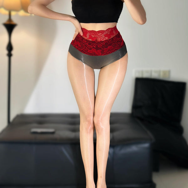 sw74 [Aurora Butterfly Lace High Waist Seamless Pantyhose] Ultra-thin Silky Feel Summer Sexy
