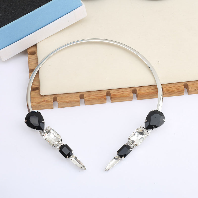 European and American Retro Heavy Craft Gorgeous Fox Necklace Full Zircon Evening Dress Accessory Chain Light Luxury Clavicle Chain Choker for Women
