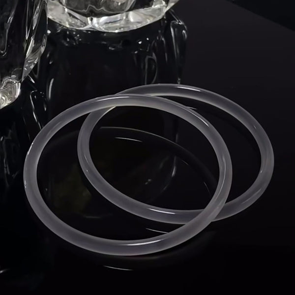 One Step Glass One Sound Imitation Jade Dingdang Bell Thin Strip Bracelet Ancient Style Hanfu Transparent Bracelet