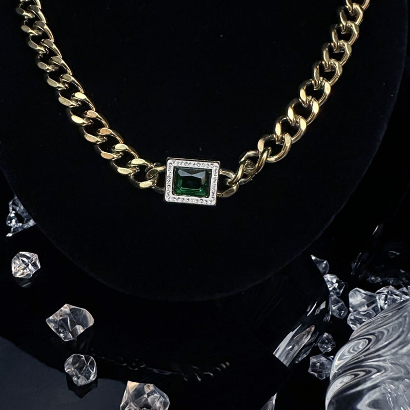 Cuban hip-hop letter chain necklace collarbone European and American personality hip-hop chain