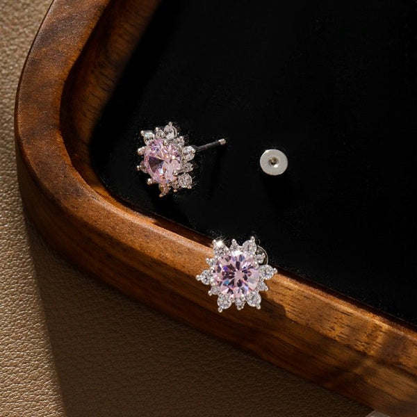 Snowflake ear studs, cochlear implants, non removable, exquisite and versatile earrings for commuting