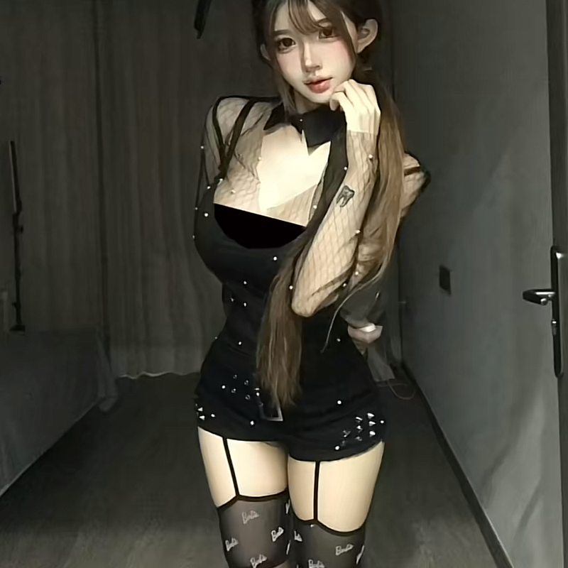 Pure Desire Style Sexy Hot Girl Black Over-the-Knee Socks Women Thin High Tube Socks Cute Age-Reducing Thigh Socks Long Tube Socks
