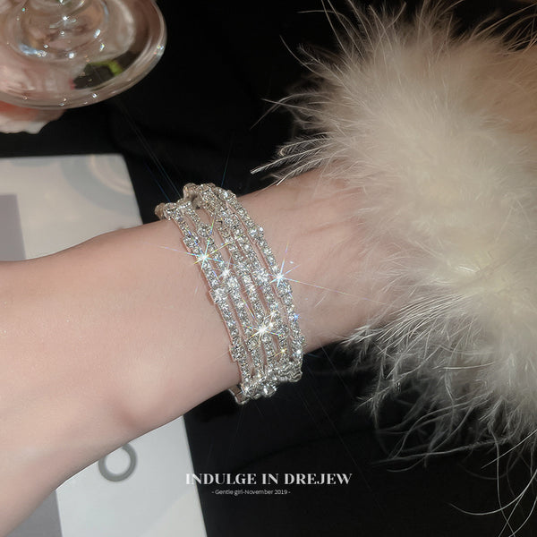 Pearl Elastic Bracelet for Women New High-End Sense Bracelet Light Luxury Niche Exquisite Summer Versatile Hand Jewelry