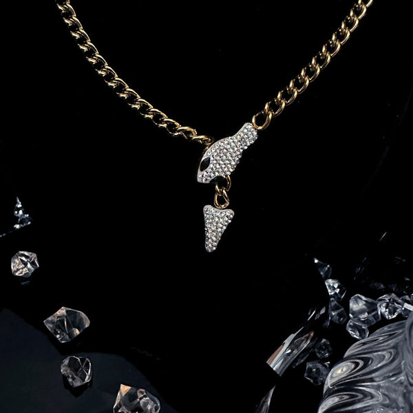 Snakehead necklace, forest style ancient style handsome neck, internet famous necklace, unisex