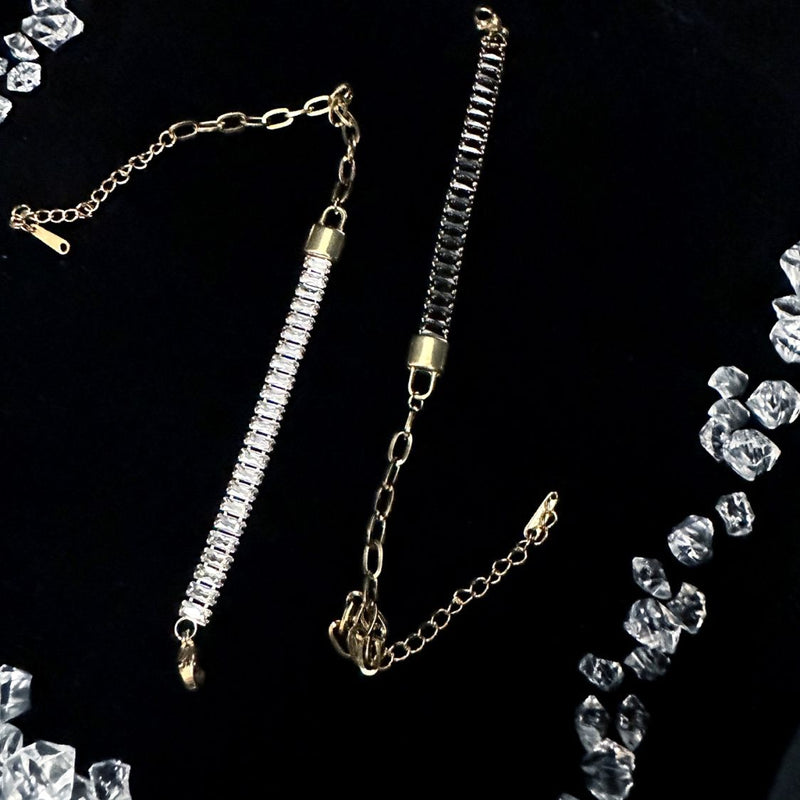Couple super fairy row diamond bracelet, colored diamond bracelet, extravagant bracelet, unisex.
