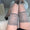 Gray Lace Anti-Slip Glossy Stockings