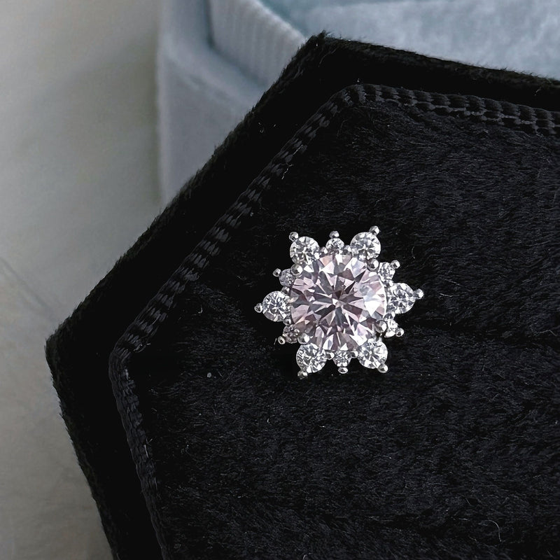 Snowflake ear studs, cochlear implants, non removable, exquisite and versatile earrings for commuting