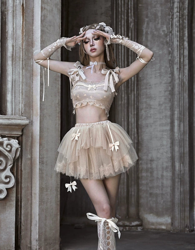 Original ◆ Broken ballet mesh tutu outwear violent bustle a-line skirt christmas