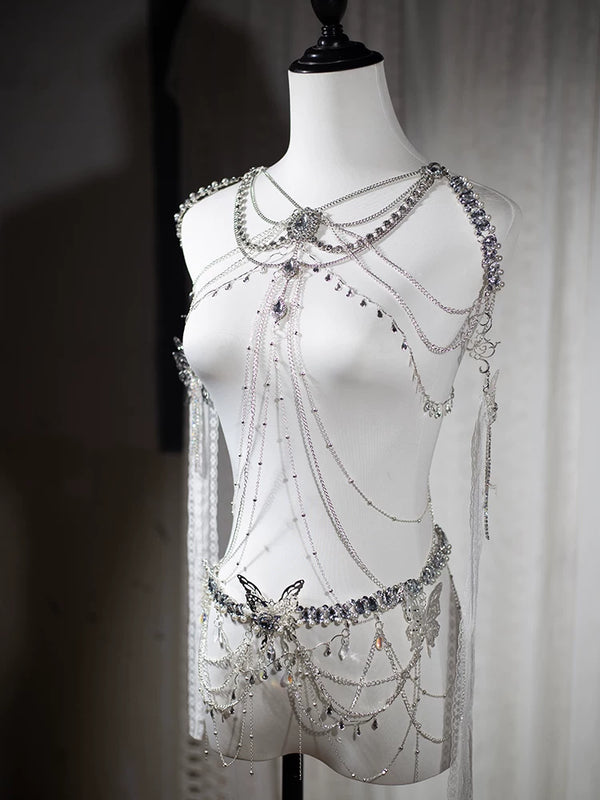 Electronic music festival european and american dj nightclub bar disco performance ds performance angel photo feather suit