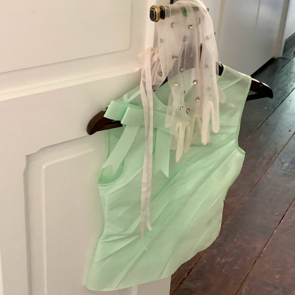 Fashion niche colored rhinestone handmade mesh socks + mesh strap inlaid with gemstones bridal gloves