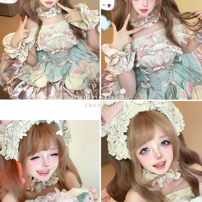 【ribbon dance】reborn edition 【pink bunny】pink cos christmas, halloween princess dress