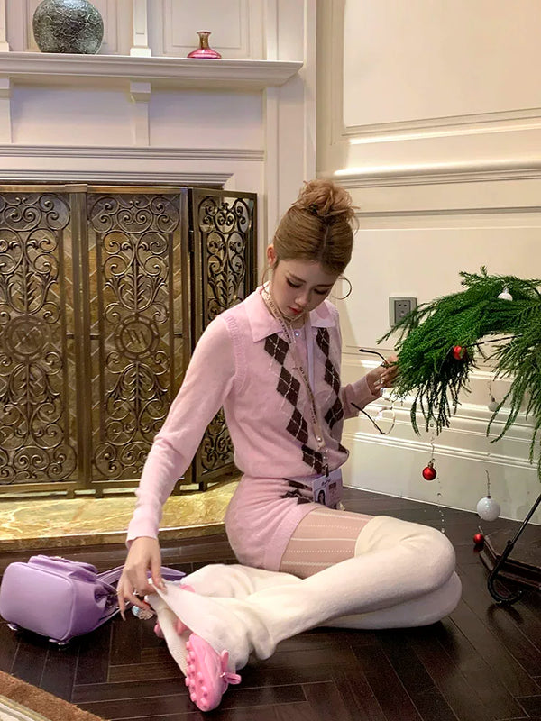 Fashion knee socks cover women's autumn and winter knitted leg cover Y2K slightly stretched and thin winter warm high pile socks