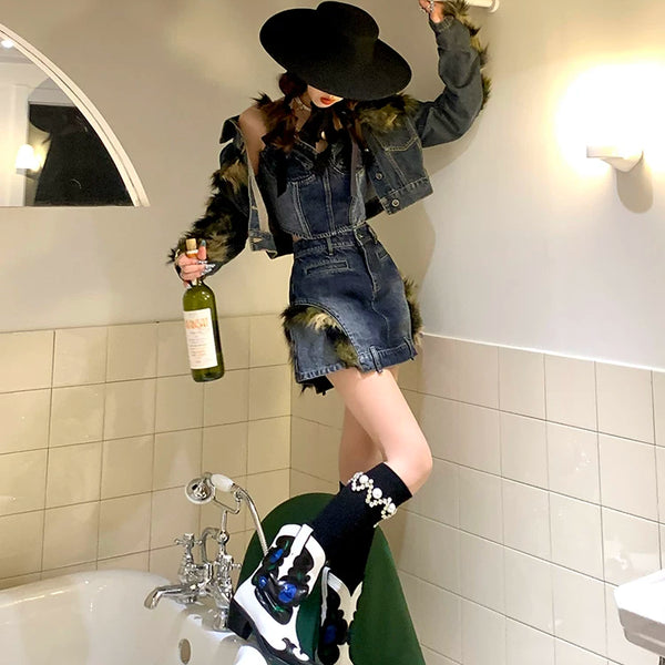 Fashion White Calf Socks Dongdaemun Stacked Socks Rhinestone Pearl Socks Grey Stacking Socks Girls