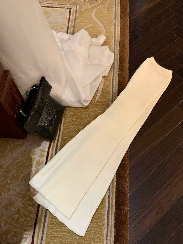 Fashion knee socks cover women's autumn and winter knitted leg cover Y2K slightly stretched and thin winter warm high pile socks