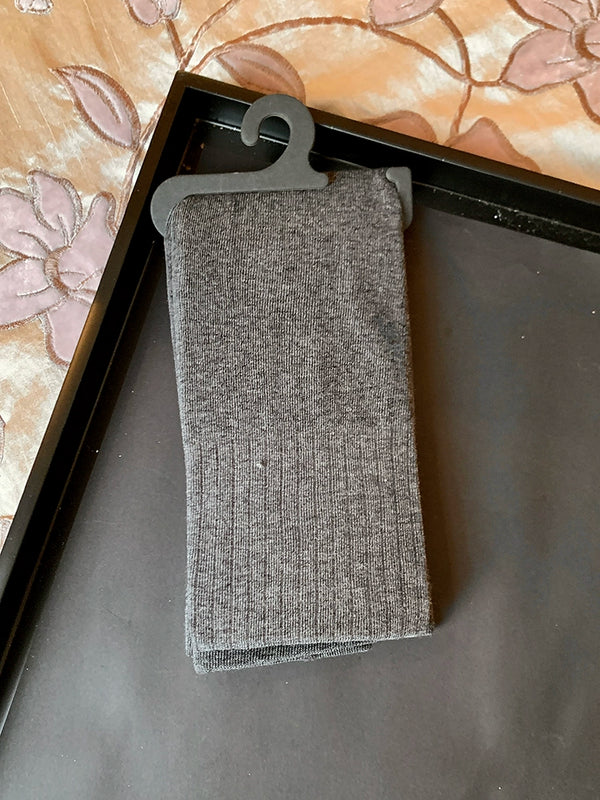 Fashion white pantyhose Korea Dongdaemun miu series wide pit striped leggings white gray stockings