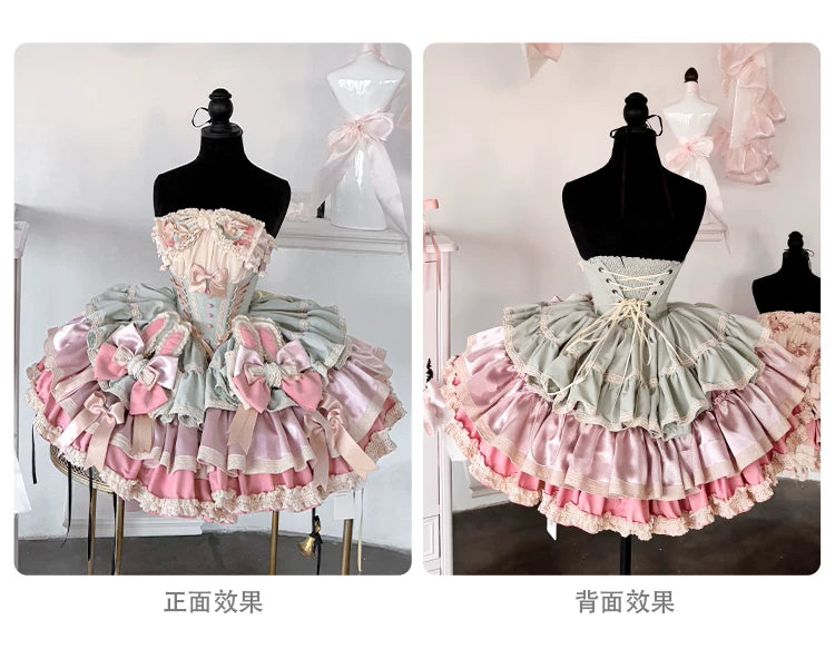 【ribbon dance】reborn edition 【pink bunny】pink cos christmas, halloween princess dress