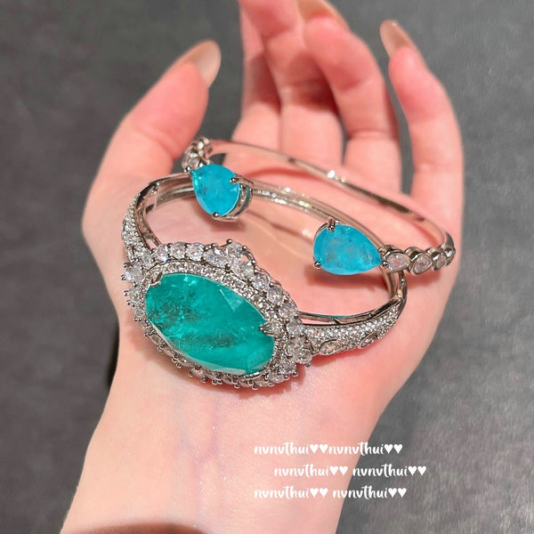 Vintage Palace Parra Pigeon Egg Bracelet Sea Blue Water Drop Bracelet