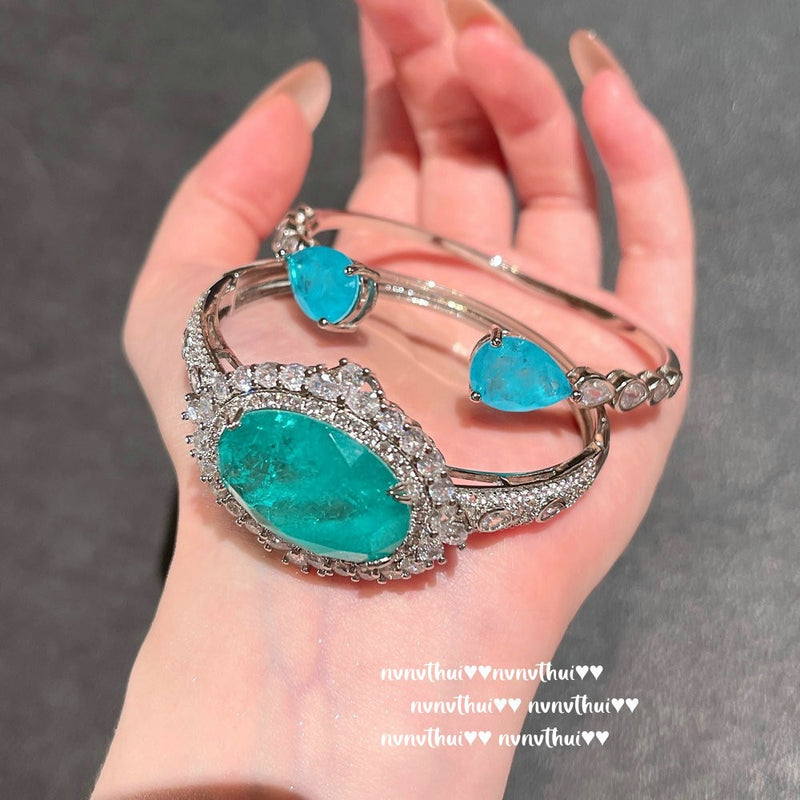 Vintage Palace Parra Pigeon Egg Bracelet Sea Blue Water Drop Bracelet