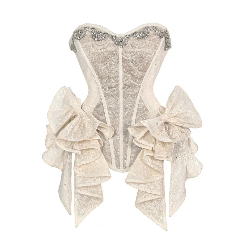 Flash Diamond Fishbone Dinner Dress Corset Dress Christmas Winter