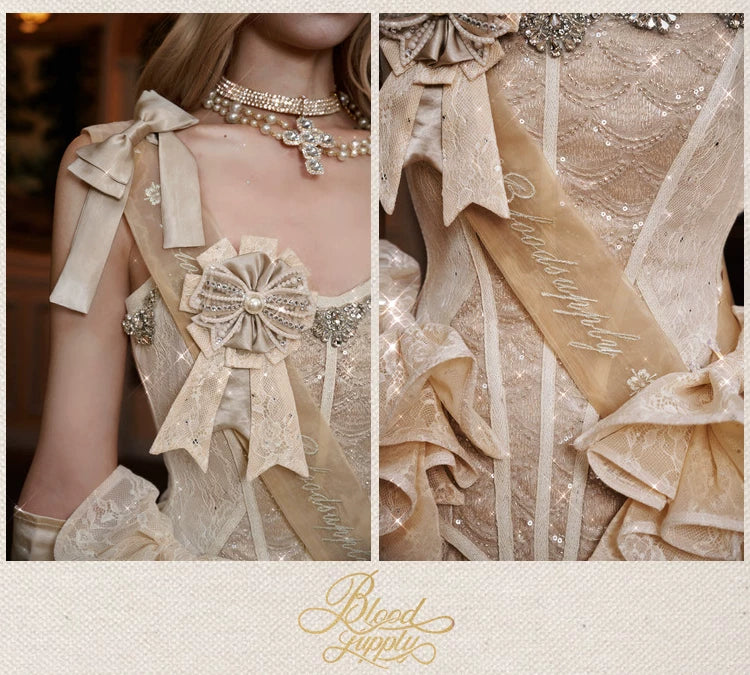 Flash Diamond Fishbone Dinner Dress Corset Dress Christmas Winter