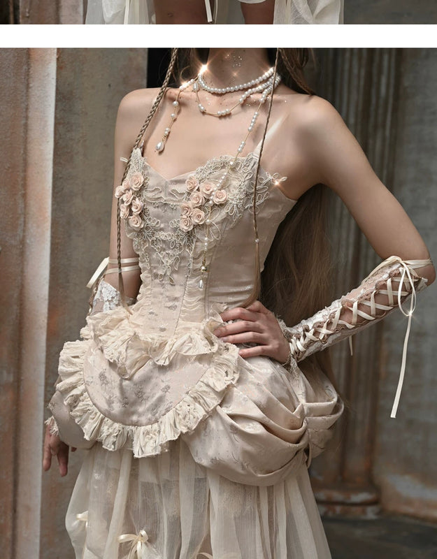 Ballet collection heavy industry classical european style fishbone bustier christmas court vest
