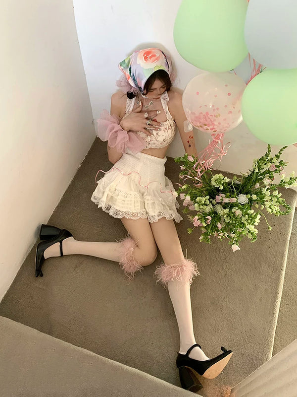 Fashion original design, spring medium tube girl pink medium tube socks sweet girl college style white