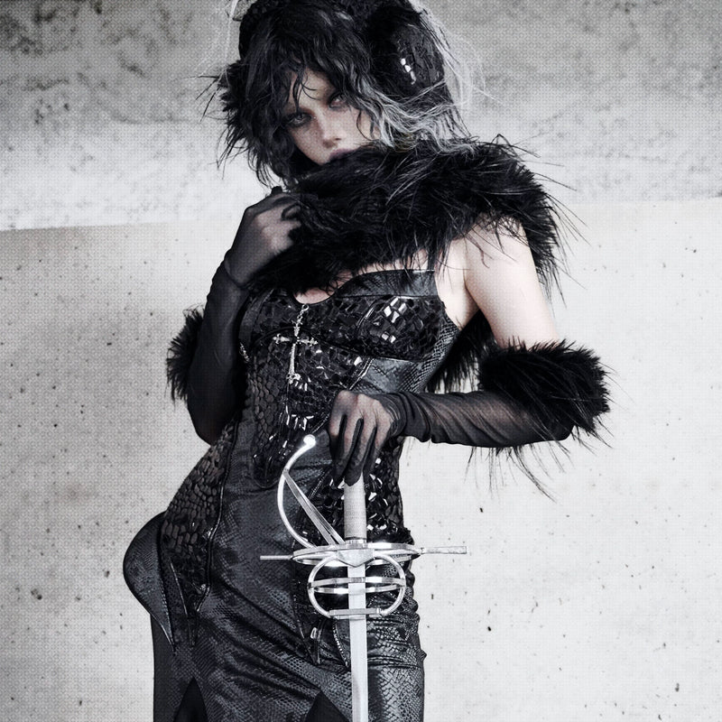 Original ◆ Snake eyes shadow snake pattern stretch gothic suspender dress dress mermaid dress christmas halloween dress