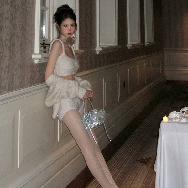 Fashion niche ins super fire sexy grid bulingbuling custom flash diamond pantyhose flash diamond women