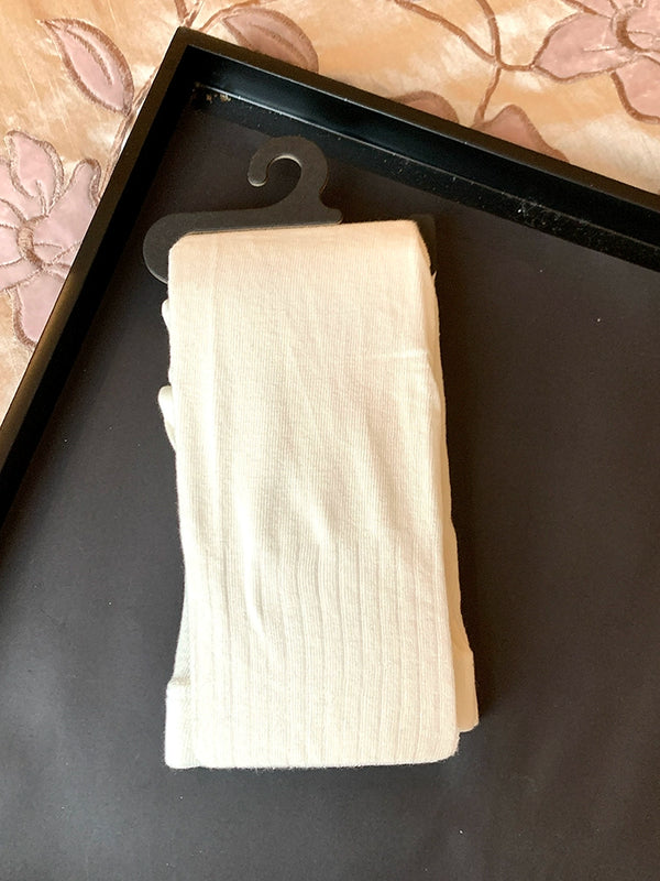 Fashion white pantyhose Korea Dongdaemun miu series wide pit striped leggings white gray stockings