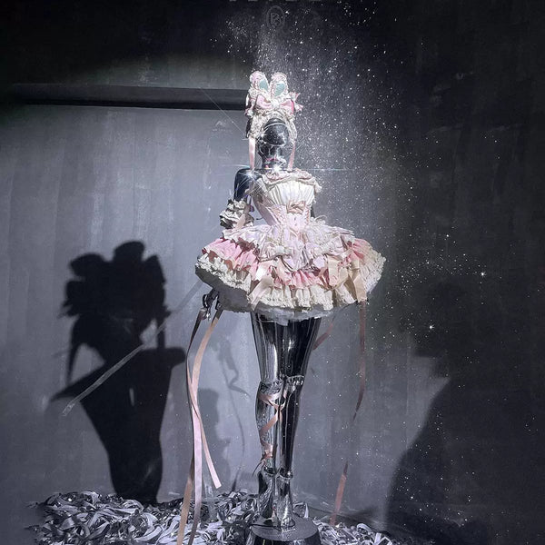 【ribbon dance】reborn edition 【pink bunny】pink cos christmas, halloween princess dress