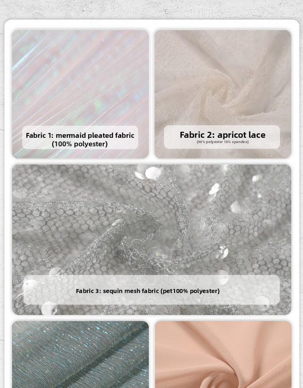 Mermaid Seaside Vacation Heavy Industry Sequins Polarized Fishtail Dress Christmas Dress Birthday Party Dress