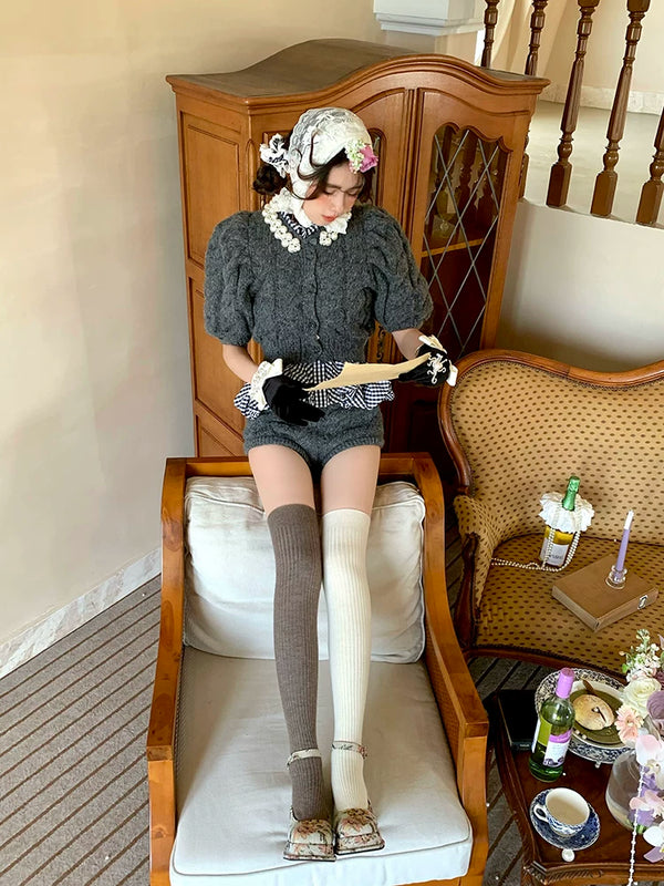 Fashion niche women's wool socks women's medium tube Japanese thickened long tube stacking socks autumn and winter cashmere socks