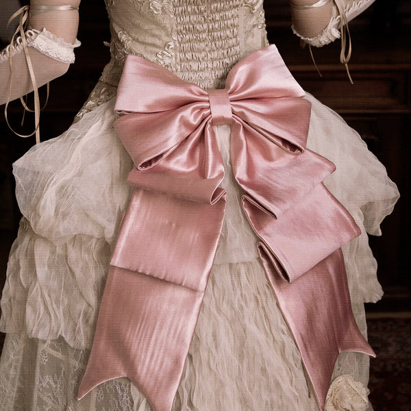 French elegant long trailing skirt Christmas dress