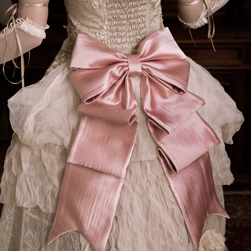 French elegant long trailing skirt Christmas dress