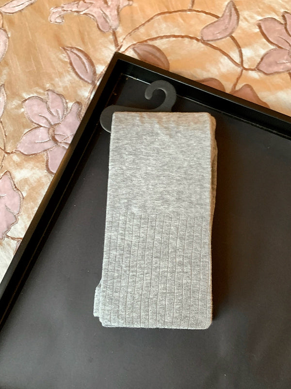 Fashion white pantyhose Korea Dongdaemun miu series wide pit striped leggings white gray stockings