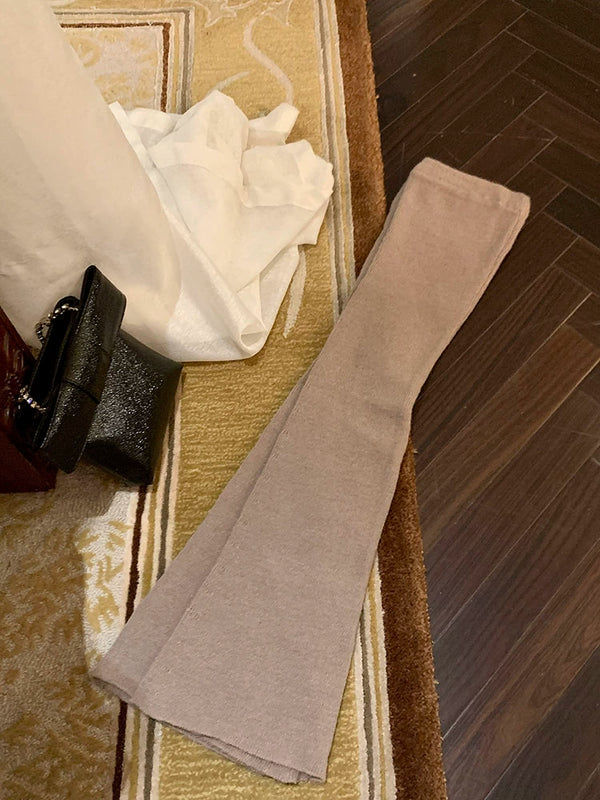 Fashion knee socks cover women's autumn and winter knitted leg cover Y2K slightly stretched and thin winter warm high pile socks