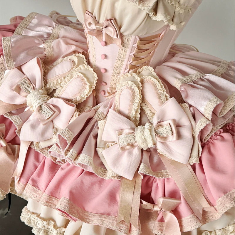 【ribbon dance】reborn edition 【pink bunny】pink cos christmas, halloween princess dress