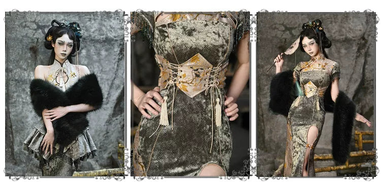 Spring Dragon Festival New Chinese-style disc buckle slim fish bone elastic waist girdle waist seal Christmas