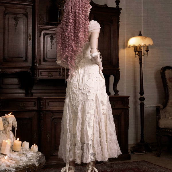 Original ◆ Eros poem box, pure cotton love bow hollow suspender dress Christmas